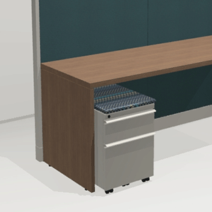 Mobile Box/File Pedestal with Cushion