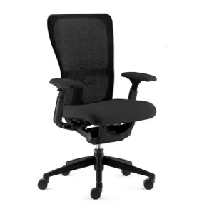 Refurbished Zody: Sustainable remanufactured Haworth Zody ergonomic black refurbished task chair by Office Furniture Connection. Perfect in addition to remanufactured office furniture.