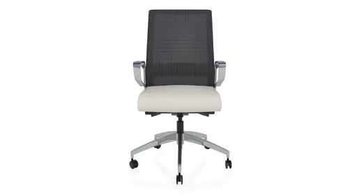 New Wyatt Freeride executive task chair offered by Office Furniture Connection – customizable high-back with 3D arms, 5-position tilt limiter, sliding seat, adjustable lumbar, and polished aluminum base.