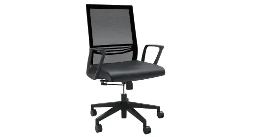 COE Oslo mid-back mesh seating with adjustable lumbar, synchro-tilt seat slider and breathable back – ergonomic boardroom and training room task seating