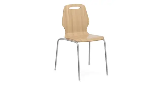 stackable cafe chairs with options for chrome or black frames, plastic or upholstered seats, and arm or armless styles available from Office Furniture Connection