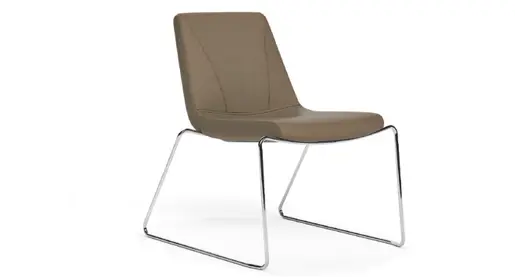 New OCI Ele contemporary cafe chair offered through Office Furniture Connection – pillowed upholstery with optional horizontal channel stitching, solid beech wood frame in 16 finishes like walnut or espresso, and arm or armless styles with high-resilient foam for cloud-like luxury up to 275 lb.