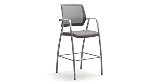 OCI Trendi ergonomic mesh back drafting stool with syncro-tilt and seat slider – adjustable standing desk office task chair and counter-height workstation seat