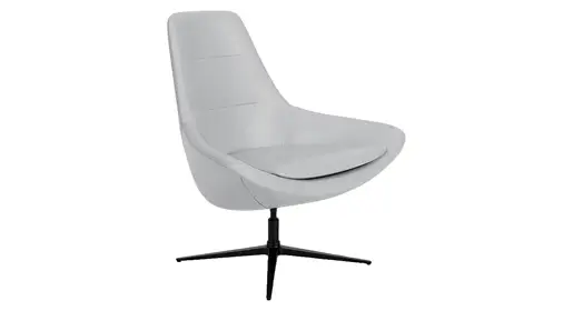 VIA Astro high-back interactive lounge chair with rock-sway-swivel motion and DfE-screened low-chemical materials – private focus and relaxation seating for modern offices