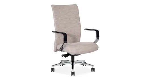 VIA Proform sculpted meeting room chair with diamond-stitched comfort foam, ratchet-back height and quick-adjust synchro – premium marathon-session boardroom seating