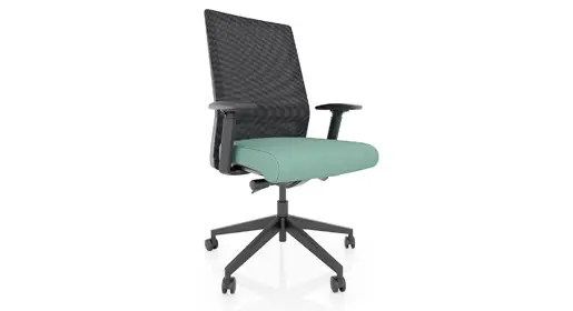 Wyatt Freeride adaptable mid-back mesh ergonomic chair with 3D arms, seat slider, adjustable lumbar and 5-position tilt – posture-perfect dynamic office meeting seating