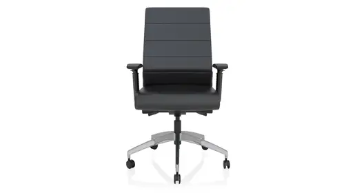 Wyatt Freeride Executive high-back conference chair with premium upholstery, 3D arms, enhanced lumbar and aluminum base – tailored executive boardroom command seating