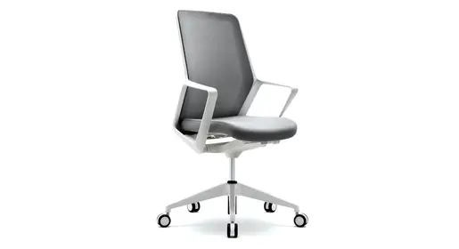 New OFS Flexxy swivel task chair exclusively through Office Furniture Connection – unique helix flex back, integrated arm design, synchronized seat-and-back tilt, and high-profile base for fluid movement.