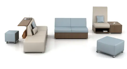 AIS LB modular lounge chair with sustainably sourced hardwood frame, high-density foam and configurable 1–3 seat layouts – ideal office lobby and waiting area seating solution