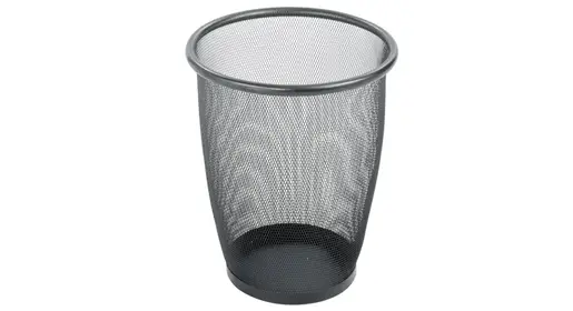 Colorful three-compartment recycling station in blue, black, and green with large labeled openings for mixed waste, recycling, and compost – eco-friendly office waste sorting bins for sustainable workplaces by Office Furniture Connection Houston TX.