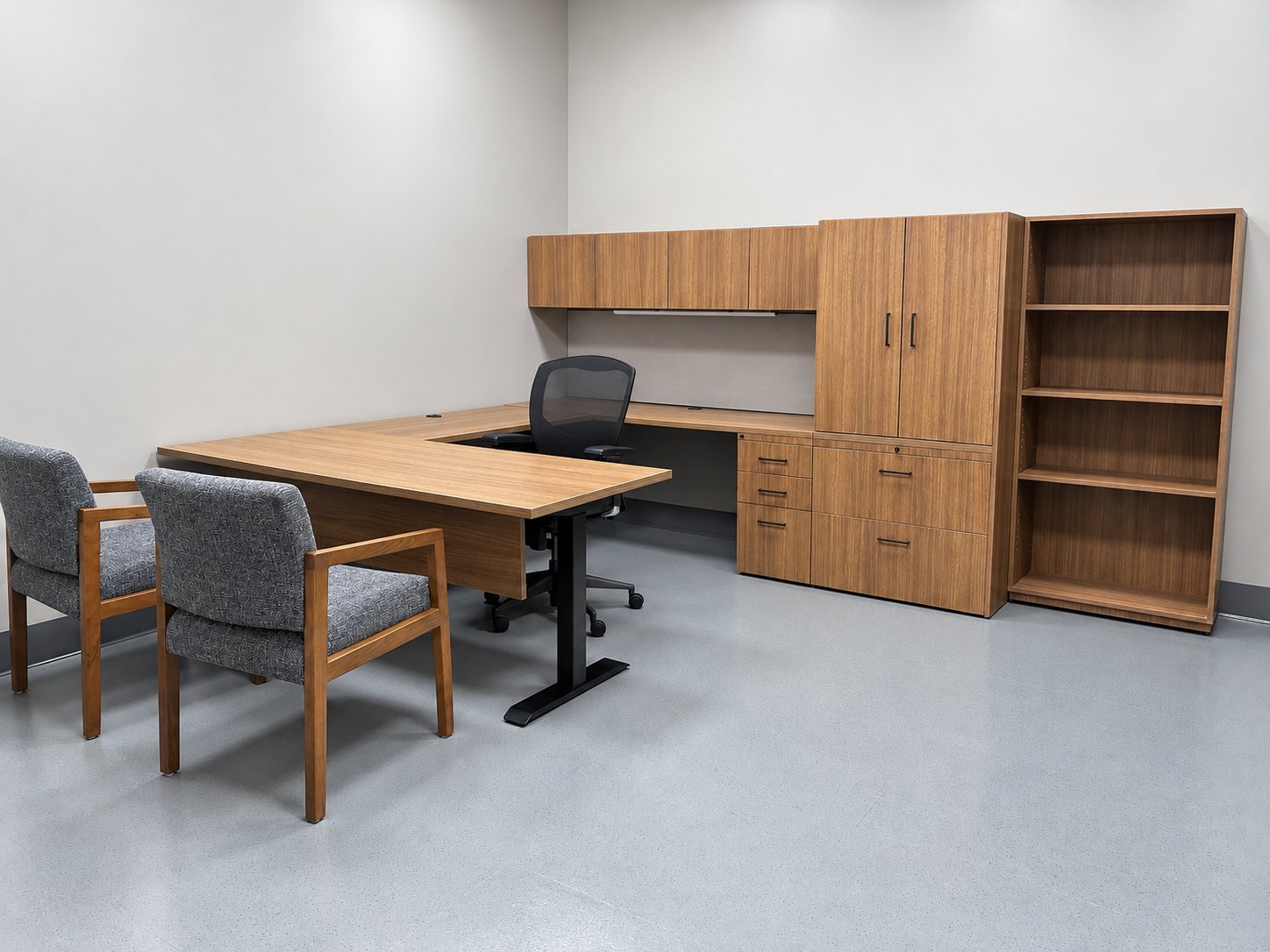 Port Houston private office CONNECT Series millwork furnished by Office Furniture Connection