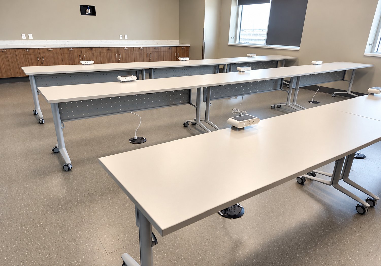Port Houston training room tables furnished by Office Furniture Connection