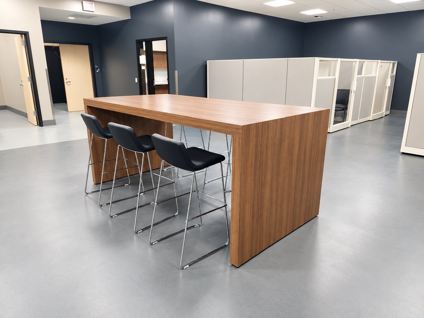 Port Houston cafe standing table furnished by Office Furniture Connection