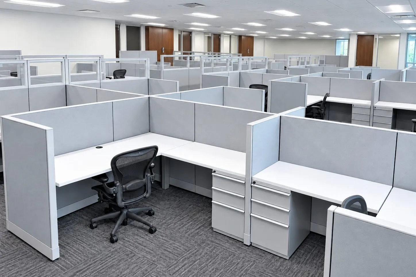 Remanufactured Knoll workstations and Aeron chairs at RPT Alliance, Houston